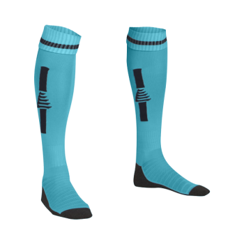 Away Goalkeeper Socks - Fluo Sky/Black